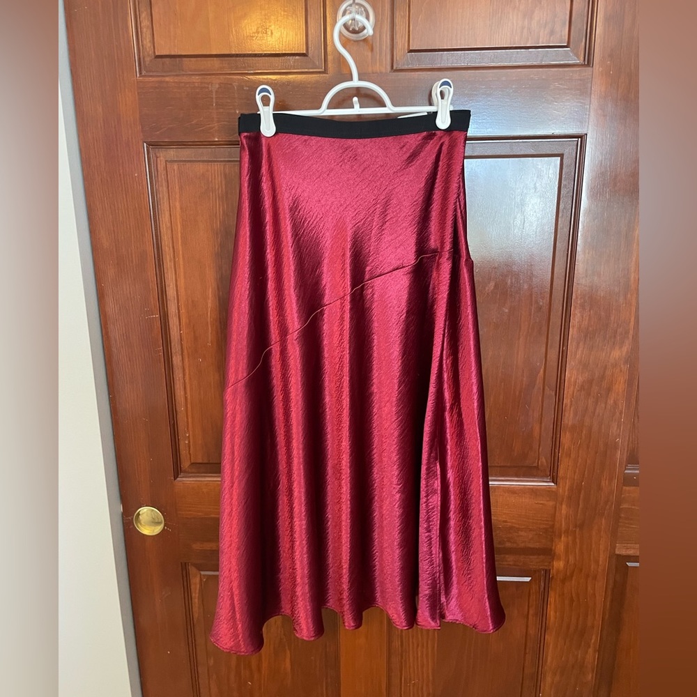 Silk Midi Skirt